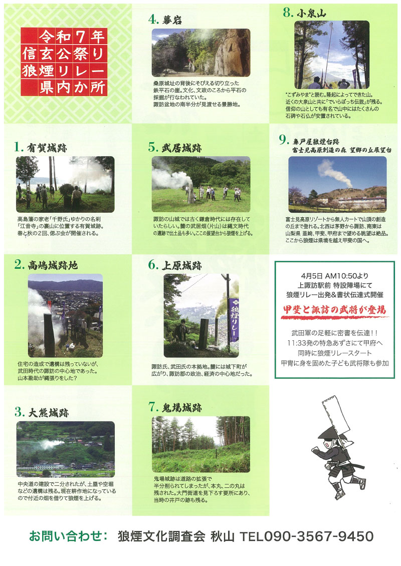 信玄公祭り 狼煙リレー